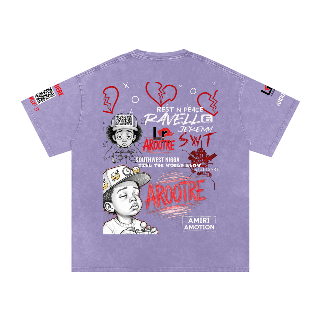 Snow Washed Oversized Cotton T-Shirt