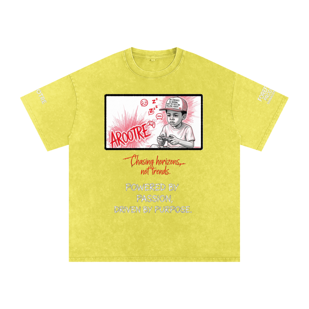 Snow Washed Oversized Cotton T-Shirt