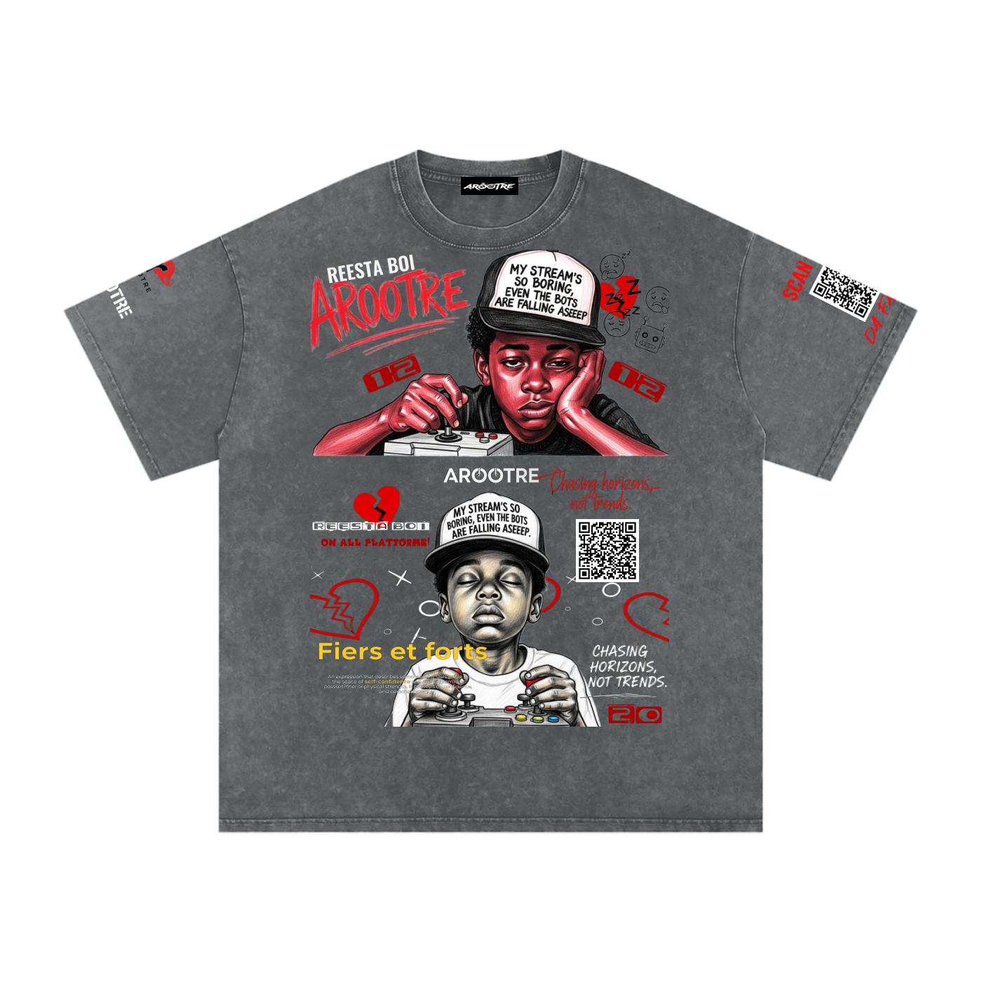 Snow Washed Oversized Cotton T-Shirt