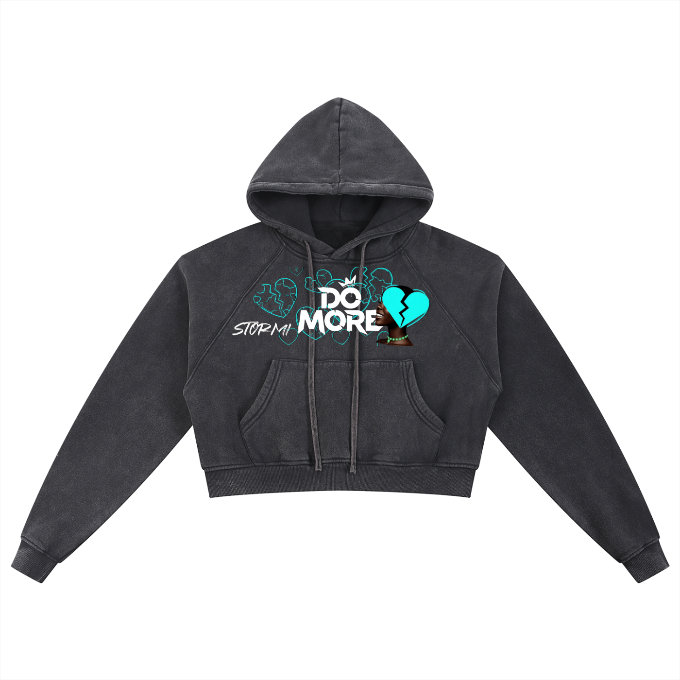 Snow Washed Cropped Hoodie