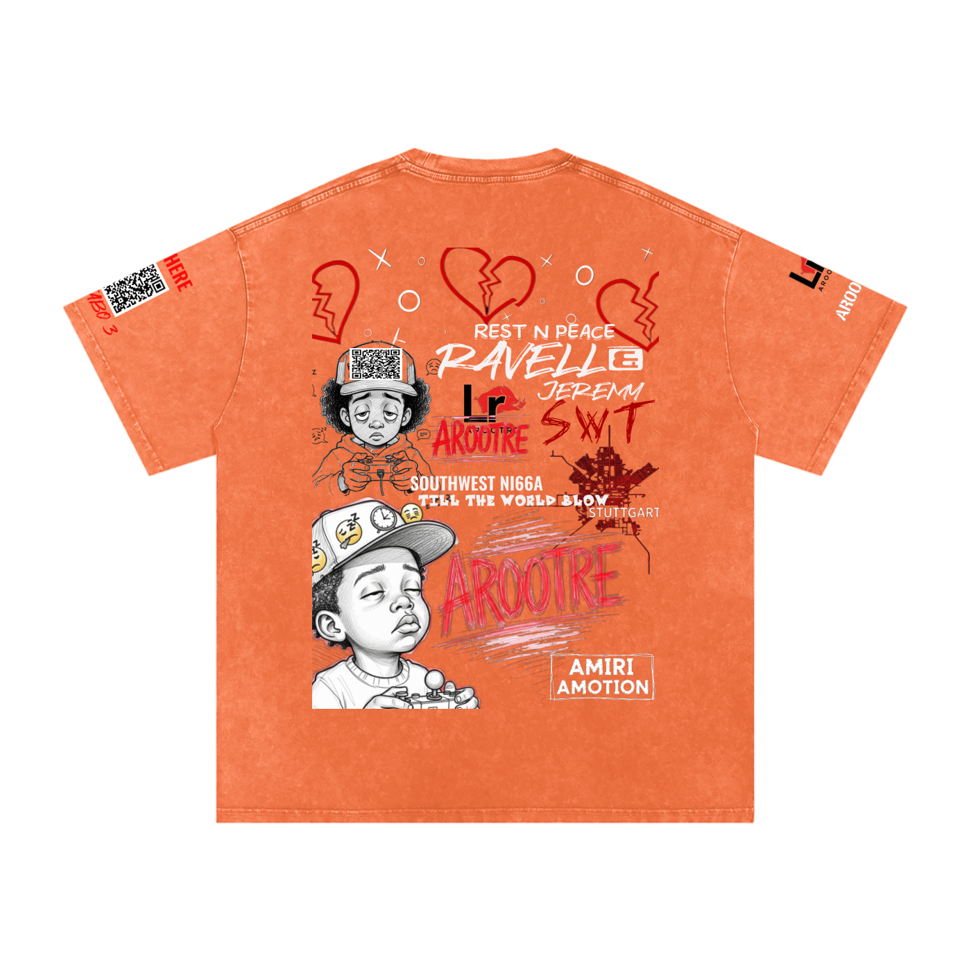 Snow Washed Oversized Cotton T-Shirt