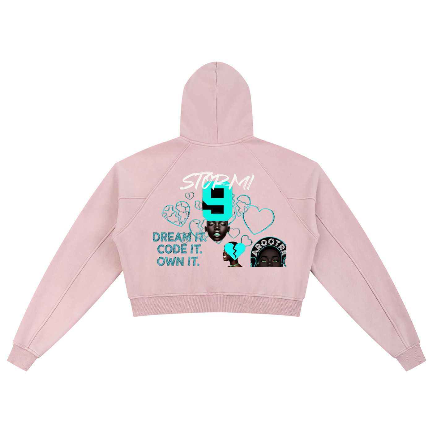 Snow Washed Cropped Hoodie