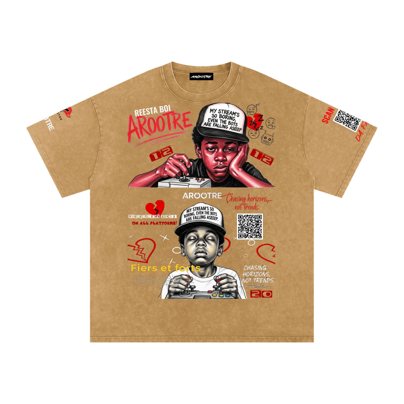 Snow Washed Oversized Cotton T-Shirt