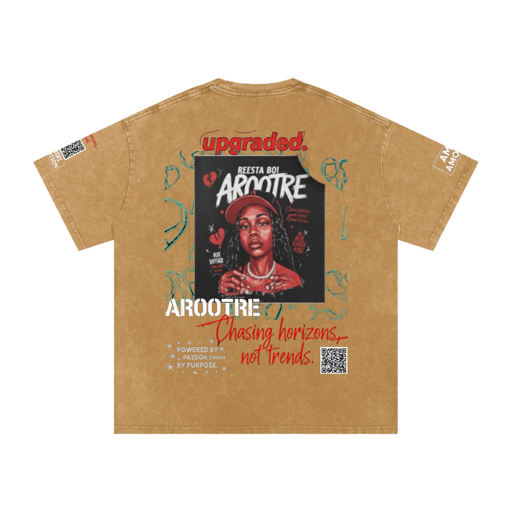 Snow Washed Oversized Cotton T-Shirt