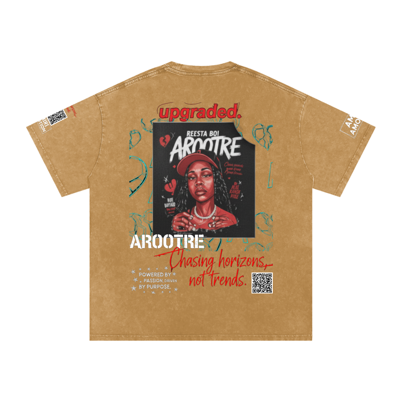 Snow Washed Oversized Cotton T-Shirt