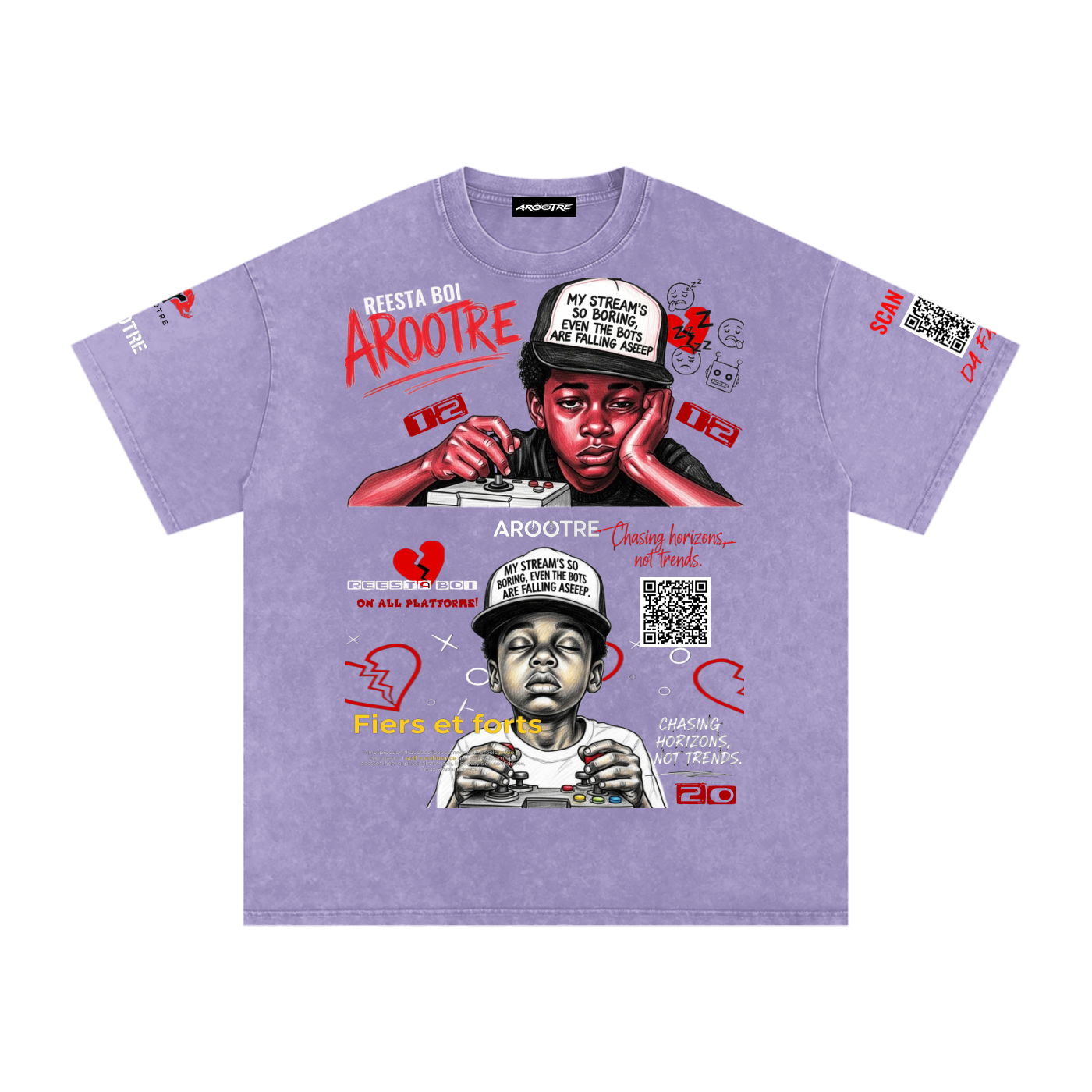 Snow Washed Oversized Cotton T-Shirt