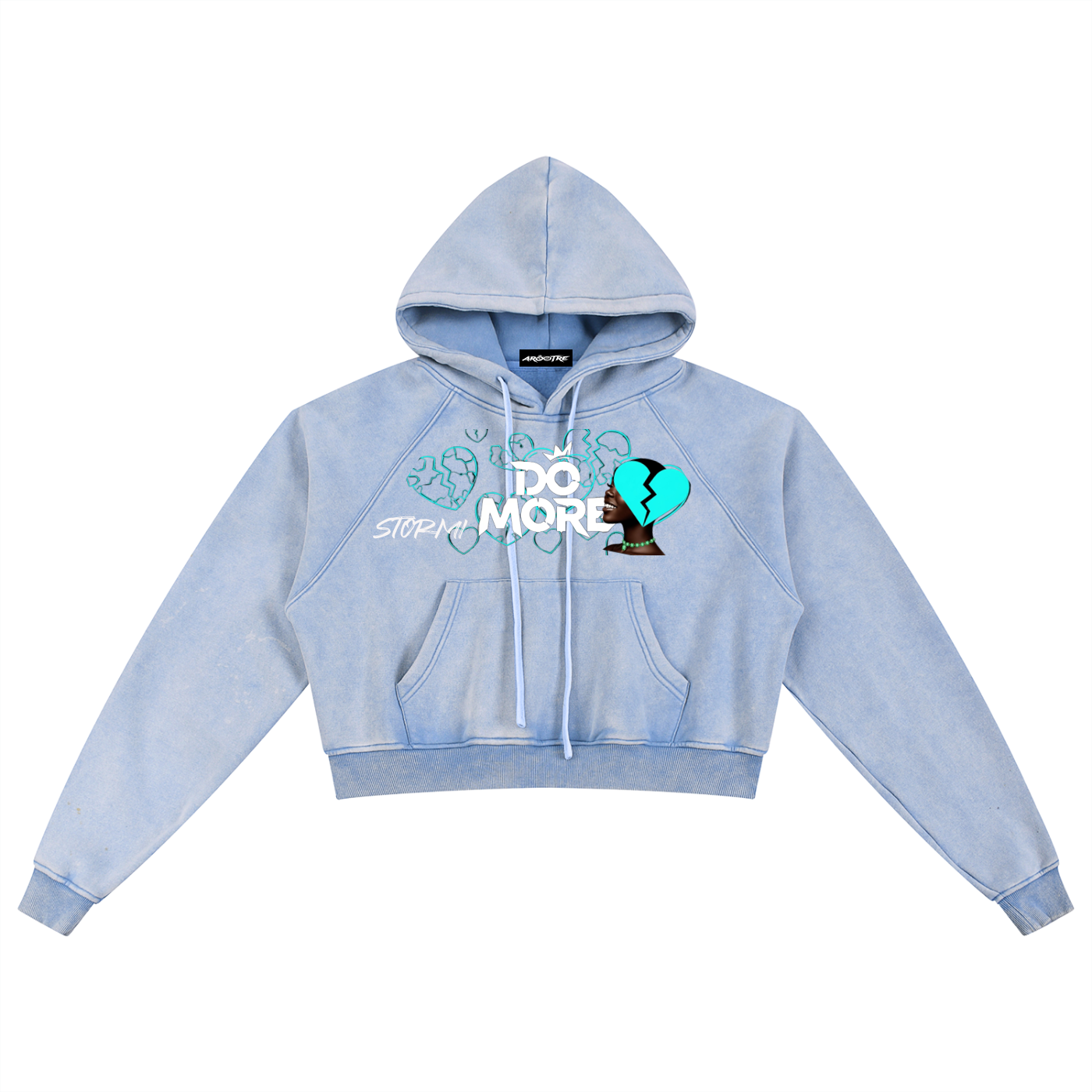 Snow Washed Cropped Hoodie