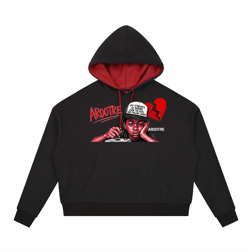 Contrast Drawstring Hoodie