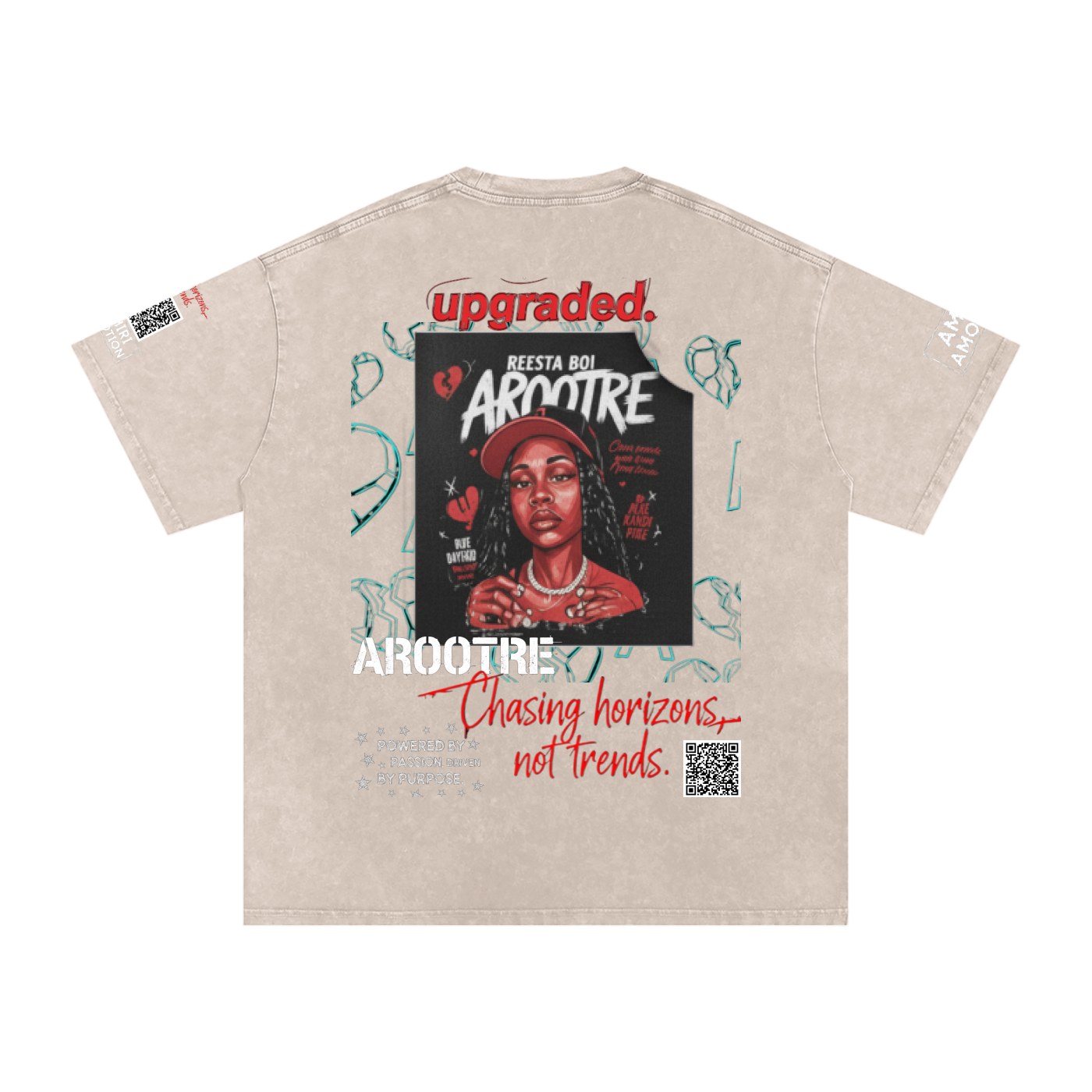 Snow Washed Oversized Cotton T-Shirt