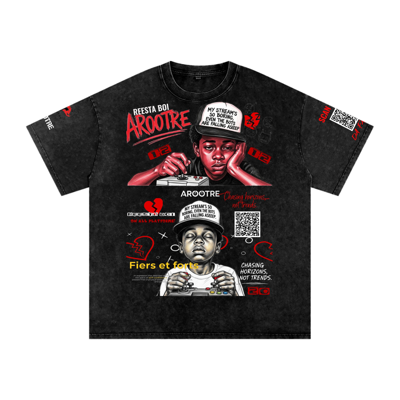 Snow Washed Oversized Cotton T-Shirt