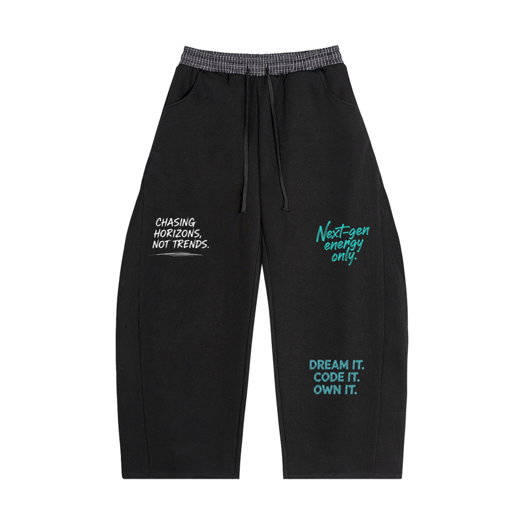 Plaid Waistband Barrel Sweatpants